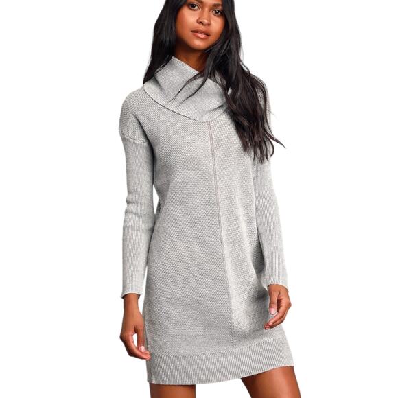 Lulu’s Tea Reader Sweater Dress - Grey - Small - Picture 2 of 15